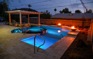 Beautiful custom pool built by Overflow Pools