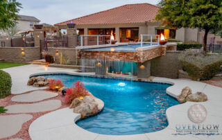 Beautiful custom pool built by Overflow Pools