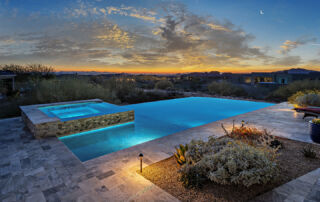 Beautiful custom pool built by Overflow Pools