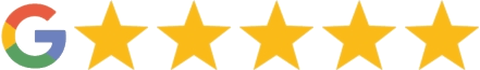 Google five-star review badge Five-star Google review